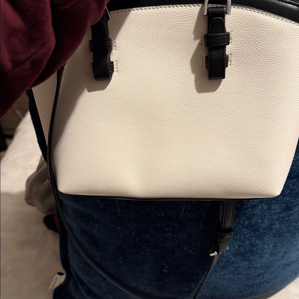 Calvin Klein Black and Cream Satchel - Picture 7 of 10